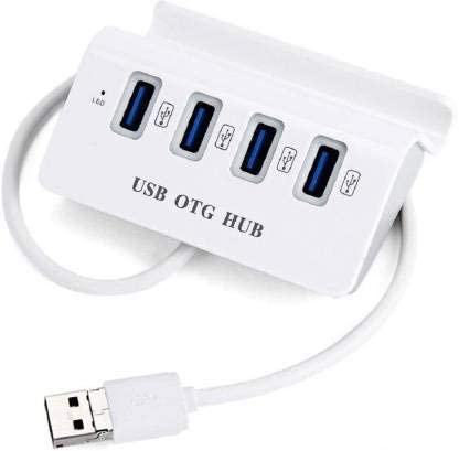 4 USB Port Hi-Speed USB OTG HUB 3.0 Portable Superspeed Data Hub Splitter 2 in 1 with Mobile Stand