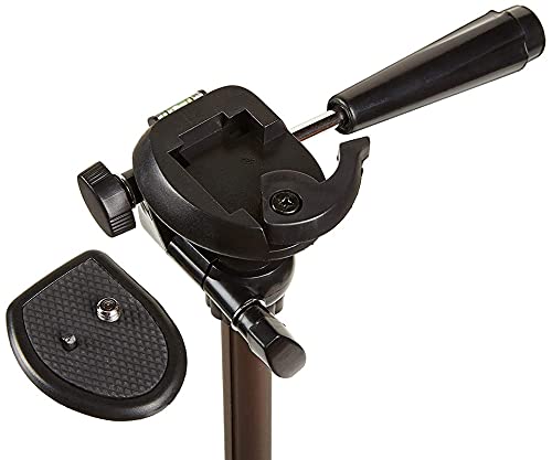 Tripod Stand 55 Inch Pan Tilt Rotate with 2 in 1 Heavy Mobile Holder & Carry Bag