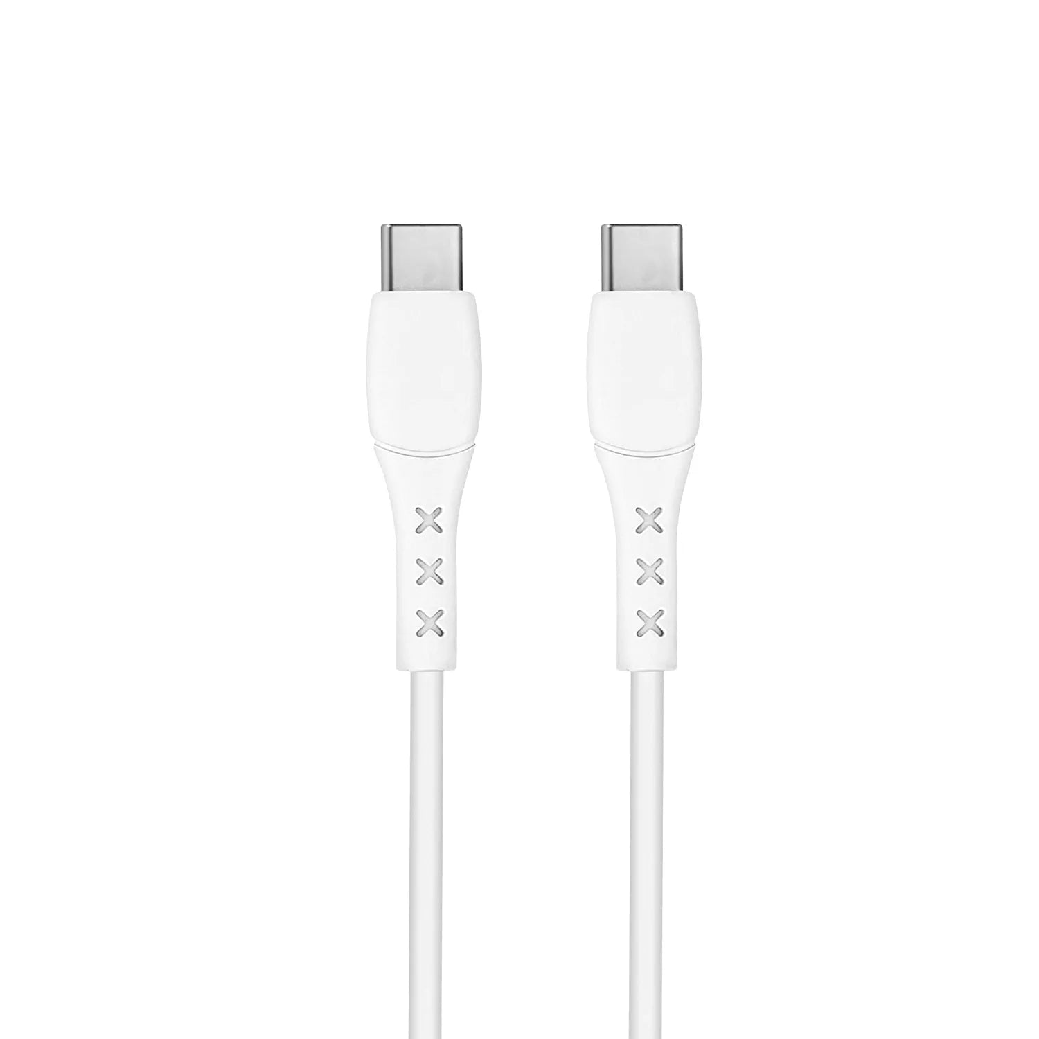 USB C to USB C Fast Charging Cable (60W~20/3A) Type C to Type C QC 3.0 Charging Cable (3.3 Feet Long, White)