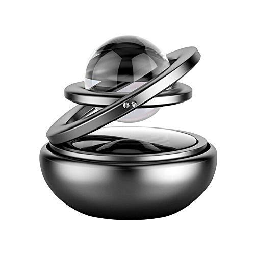 AROMATHERAPY Car Dashboard Solar Air Freshener Double Ring Perfume Aroma Diffuser 360 Degree Auto Rotating