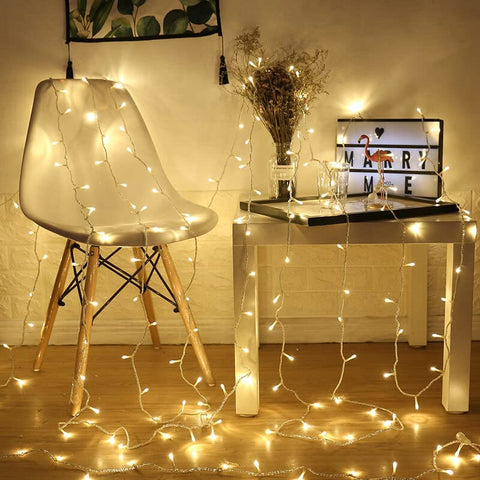 LED Bulb Rice Light for Home Decoration Waterproof String Light Warm White (20 Meter)