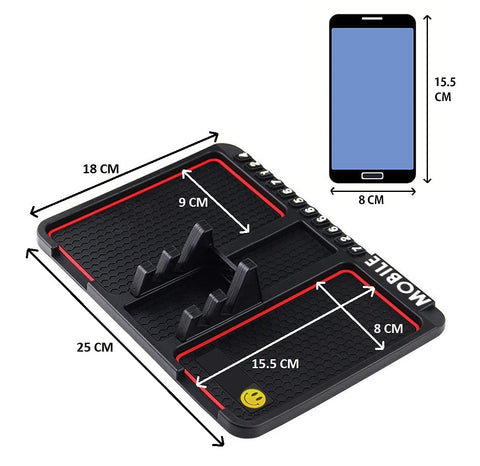 Car Dashboard Mat & Mobile Phone Holder Anti-Slip Pad Mobile Holder