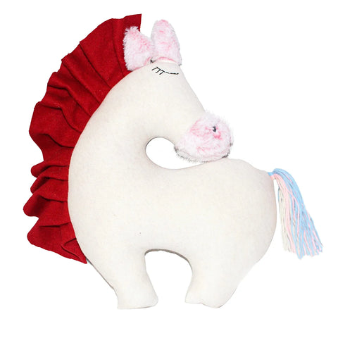 Unicorn Stuffed Soft Toys for Girls Gift Washable 100% Safe for Kids (25cm, offwhite+red)