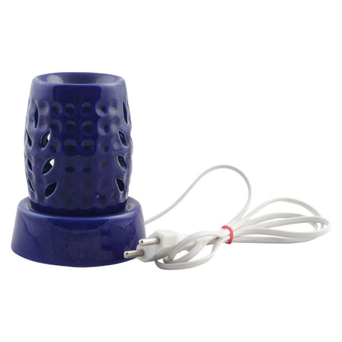 Aroma Oil Ceramic Floral Electric Oval Pillar Diffuser Burner with Electric Bulb and Oil for Room