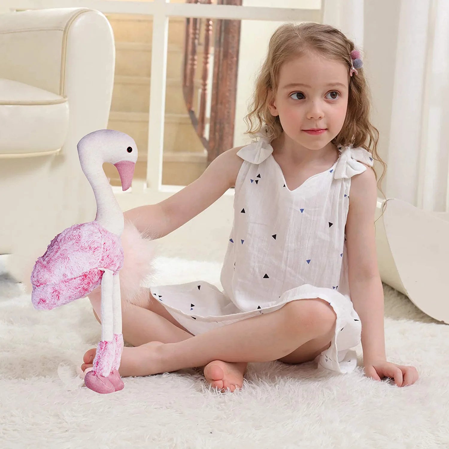 22 inch Soft Plush Flamingo Stuffed Animal Toys, Pink Flamingo for Girls Kids Birthday Gifts & Decor (Colour:Pink)