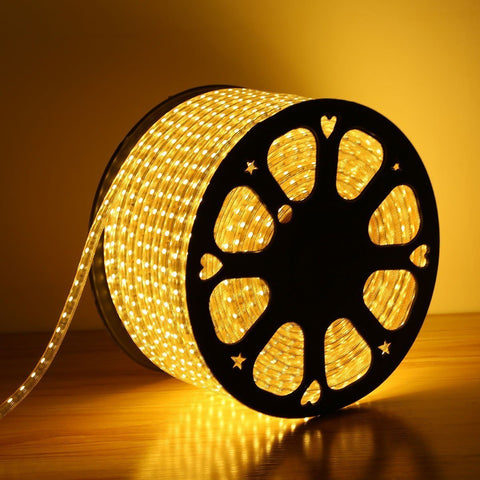 LED Strip Rope lights with Adapter Waterproof Light for Home Decorations Warm White (40 Meter)