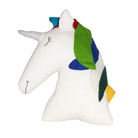 Unicorn Head Baby Soft Toys for Kids Rainbow Color Pillow Toys for Girls(33cm)