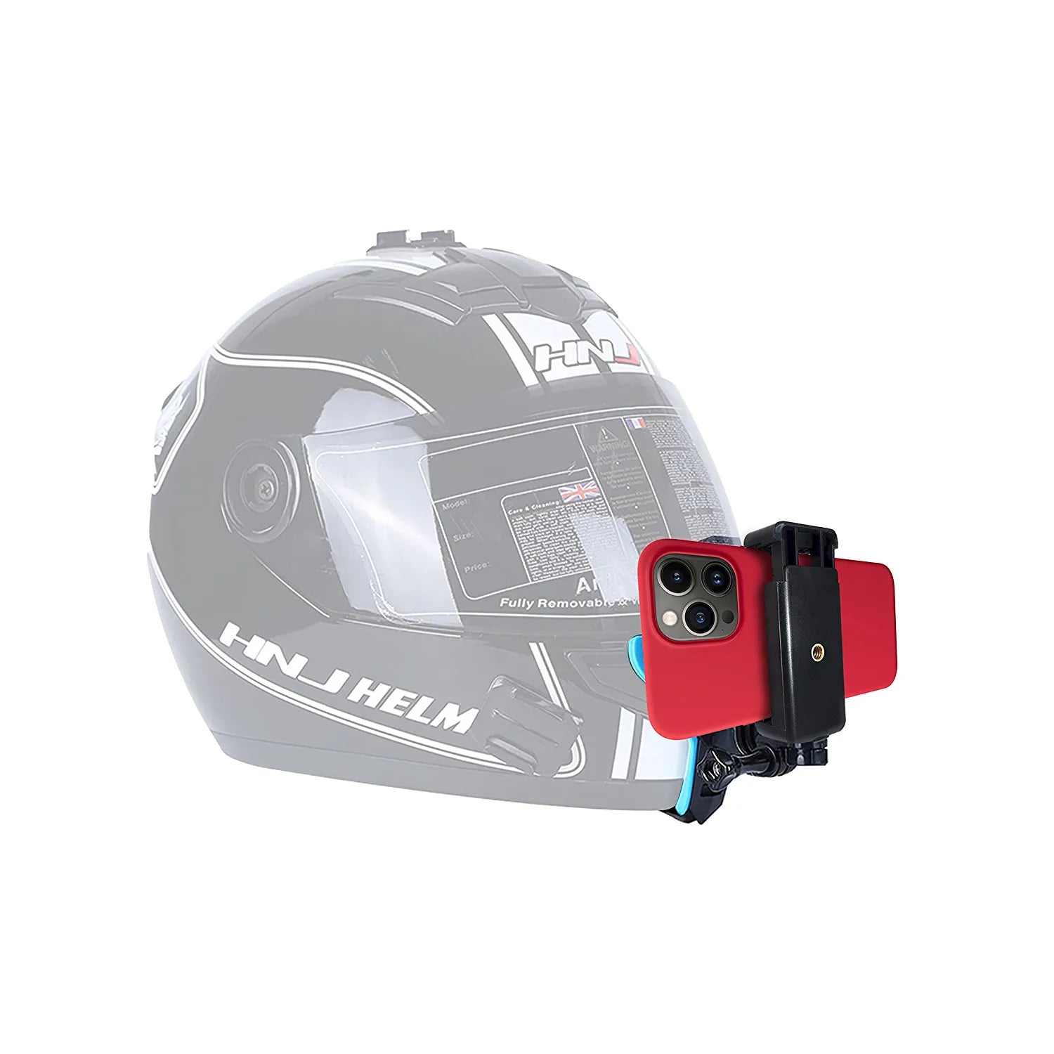 Helmet Chin Strap Mount with Mobile Clip & Screw Compatible with All Smart Phones Go pro Hero
