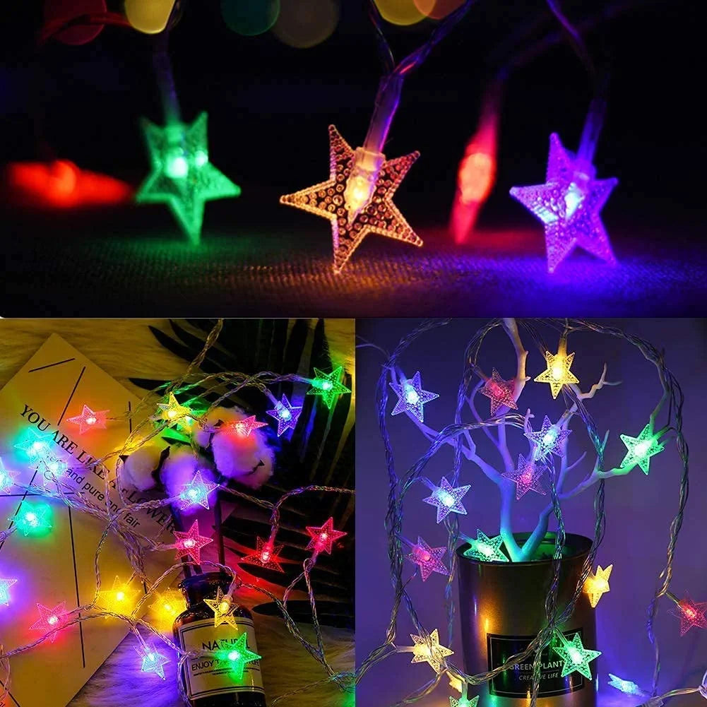 String Lights with 42 LED Star Lights for Indoor & Outdoor Home Decoration Multi-Color (20 Meter)