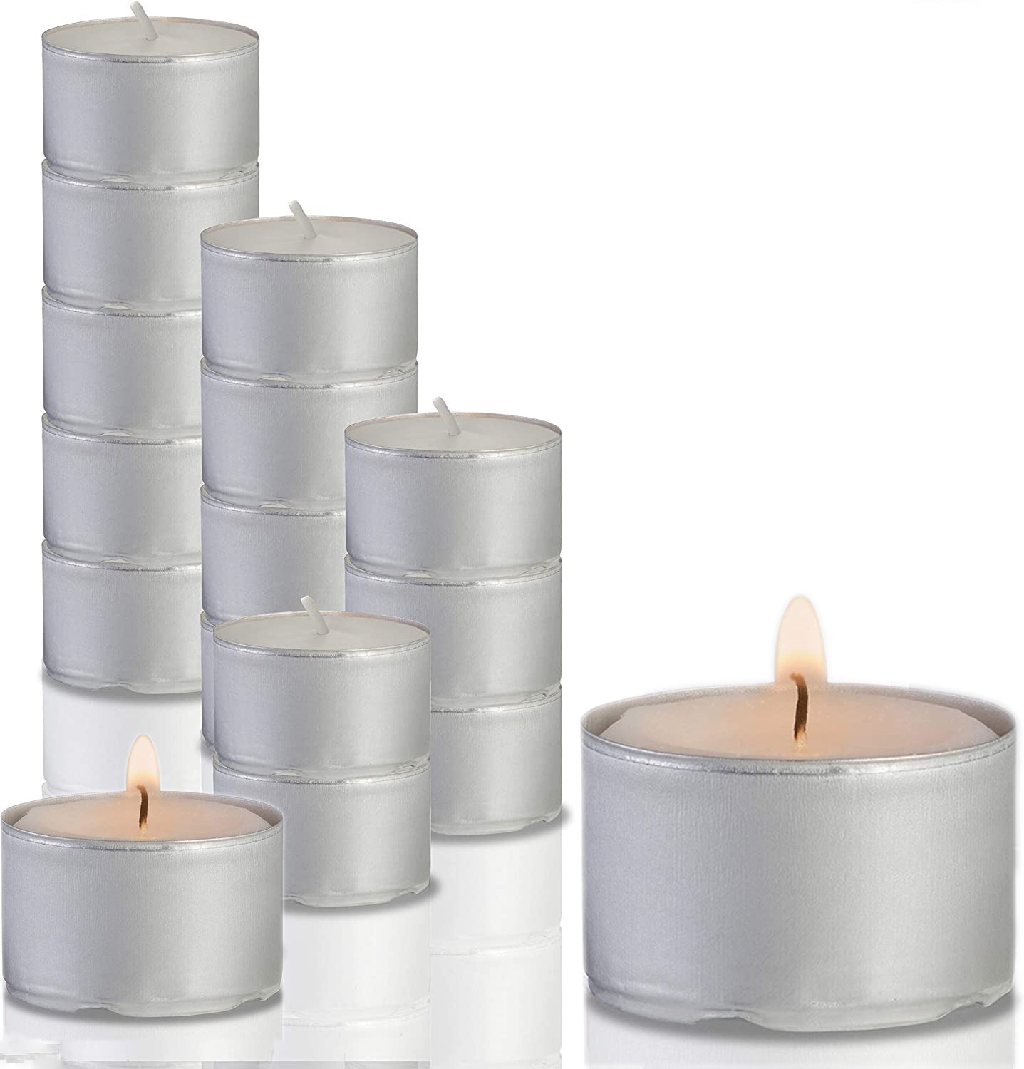Unscented Tea Lights Candles for Diwali (Pack of 40) (8-9 Hour Burning)