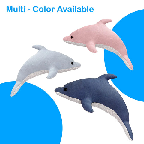 Cute Soft Stuffed Dolphin Baby Toy with Cute Black Eyes Dolphin Fish Doll Soft Toys for Kids