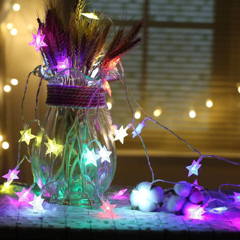 String Lights with 42 LED Star Lights for Indoor & Outdoor Home Decoration Multi-Color (20 Meter)