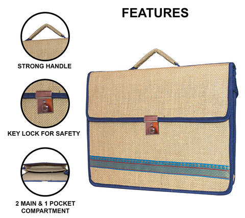Jute Laptop Bag For Official Use With 15.6 Inch screen for Professional Work & Travel