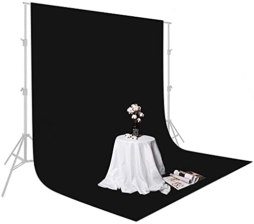 Photography Backdrop Background Cloth 8x12 (Black)