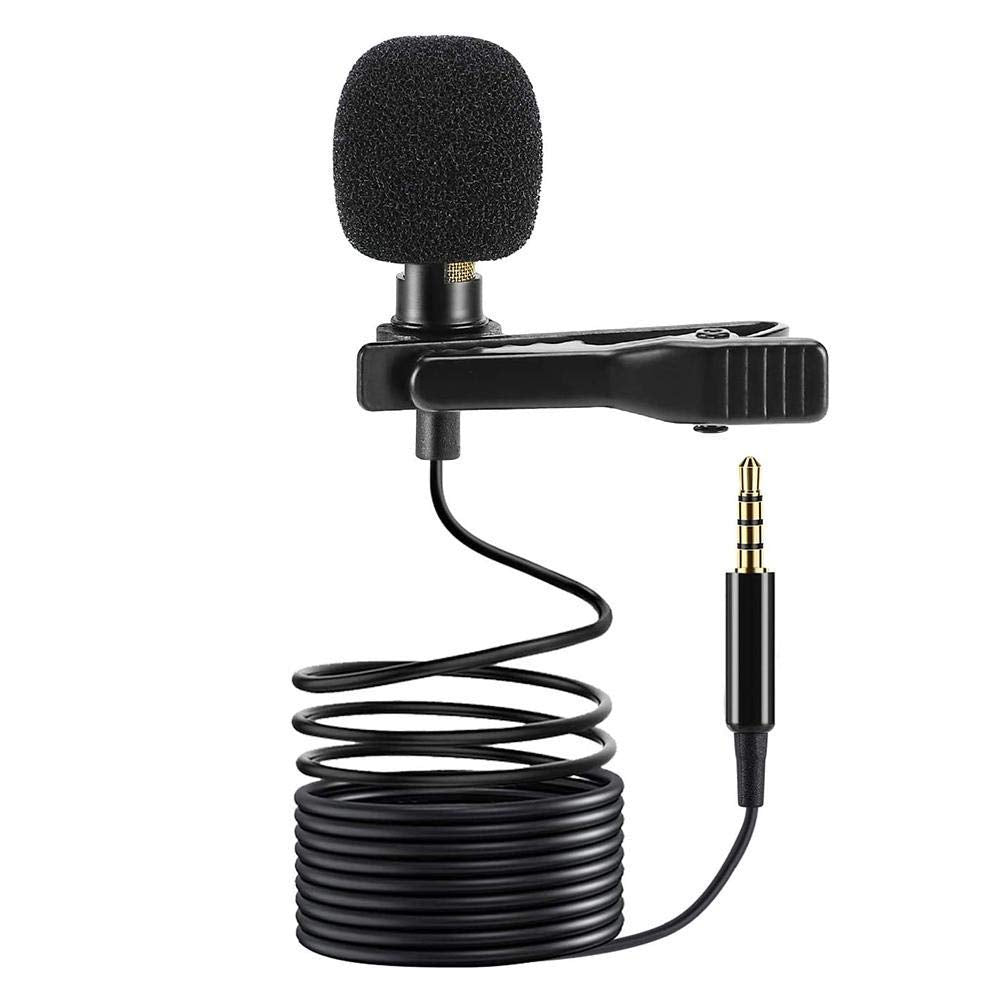 Collar Lavalier Microphone with 10 Meter Long Wire (Black)