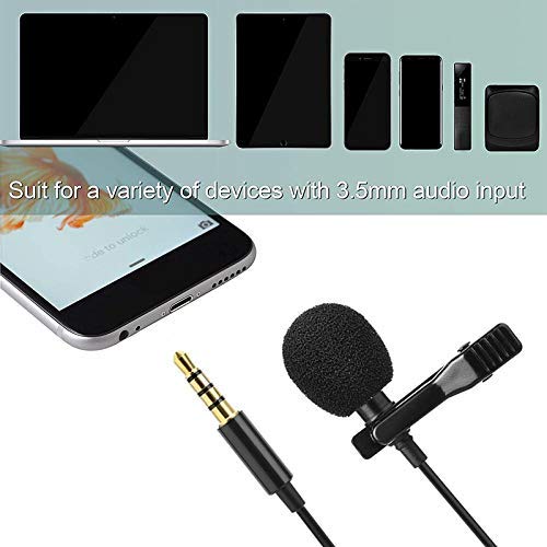 Collar Lavalier Microphone with 10 Meter Long Wire (Black)