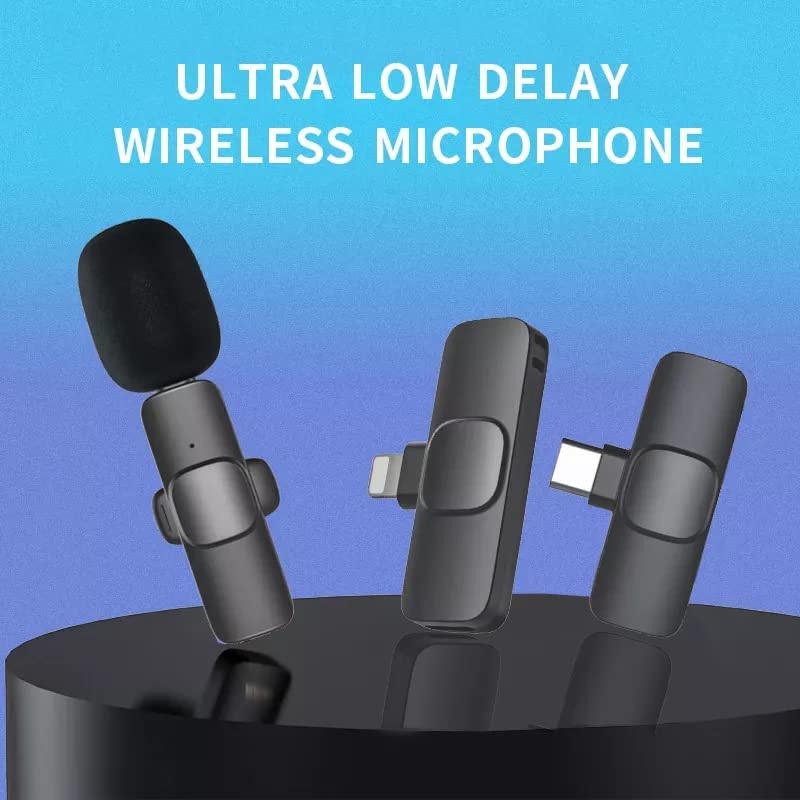 Dual Wireless Collar Microphone Dual Lapel Lavalier Omnidirectional Mic