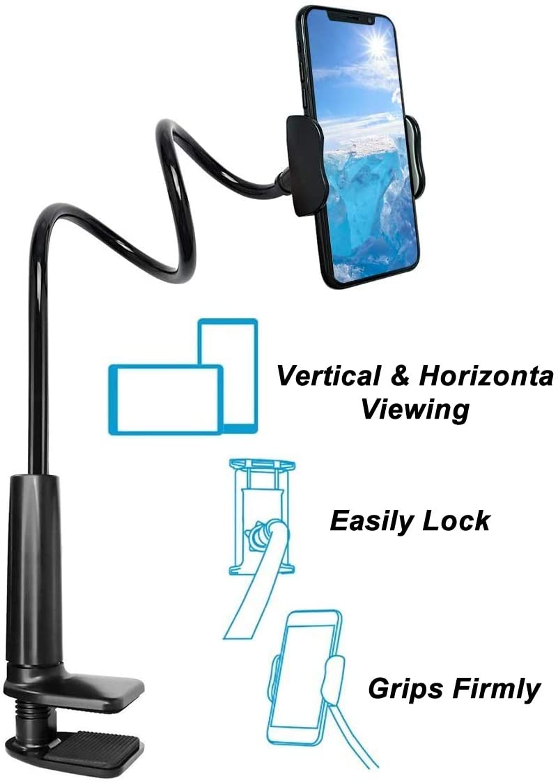 Gooseneck Lazy Phone Holder with Flexible Long Arm