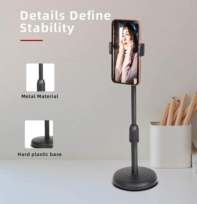 Adjustable and Desktop Phone Holder Stand (Black)