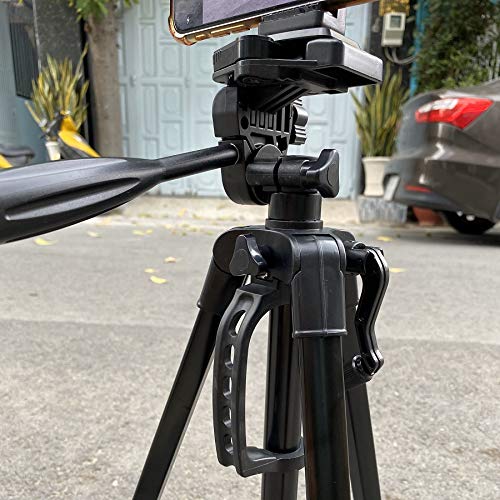 55-Inch Aluminum Tripod Stand with Clip (Black)