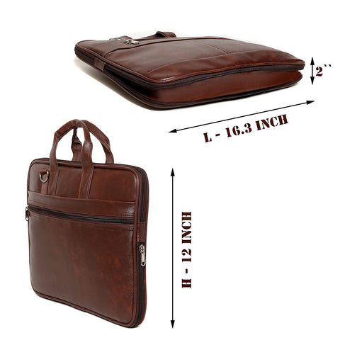 PU Leather Laptop Bag & Tablet Shoulder Sling Office Bag for Men & Women Bag for Office