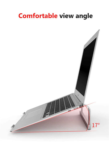 Aluminum Laptop Stand Holder Laptop Riser (Silver)
