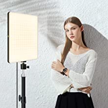 Photography 11-inch LED Lighting Panel Light Remote Control  With 7 Feet Stand