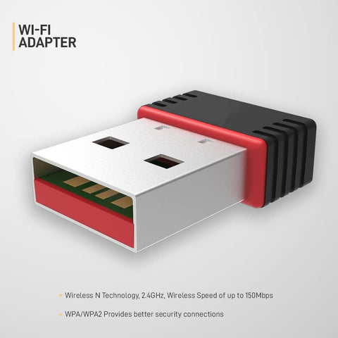 802.11 N n/g/b 2.0 Wireless Mini USB WiFi Adapter DONGLE USB Adapter (Black)