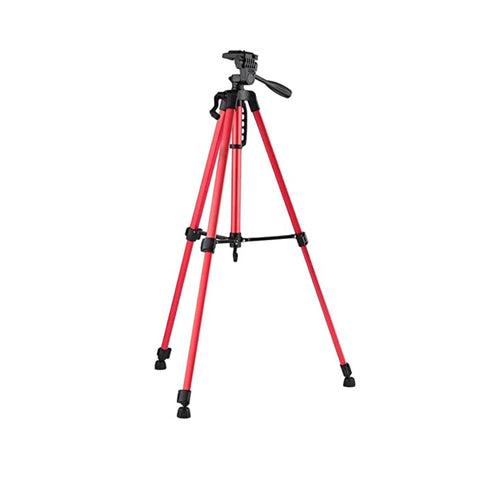 55-Inch Aluminum Tripod Stand with Clip (Red)