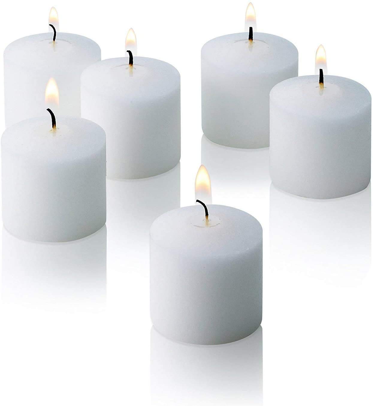 Votive Candles - Box of 12 Unscented Candles - 10 Hour Burn Time